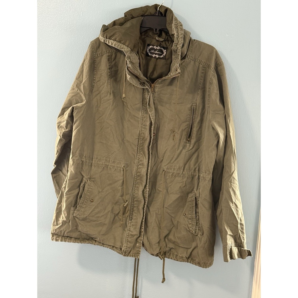 Ambiance Olive Green Utility Jacket women's